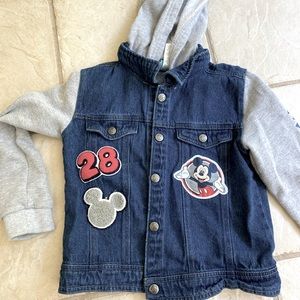 Disney Mickey Mouse Jean Jacket with Hoodie Unisex